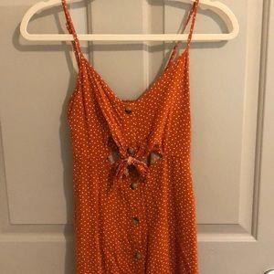 Midi Burnt Organ Summer Dress with Keyhole